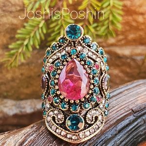 18k gold boho vintage turkish ring